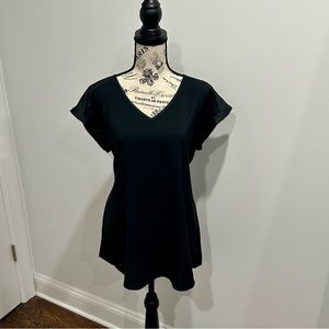 Express Short Sleeve Black Blouse (L)